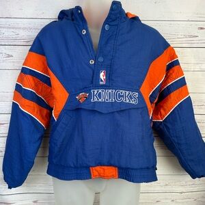 Vintage 90s Starter NBA New York Knicks Pullover Puffer Jacket Mens Small?